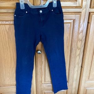 Girls stretch pants 10-12 blue